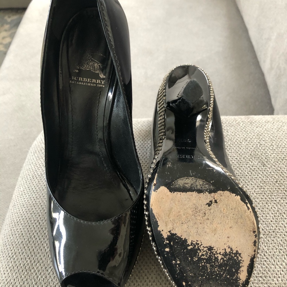 Authentic Patent Leather Burberry Studded Heels - Picture 4 of 4